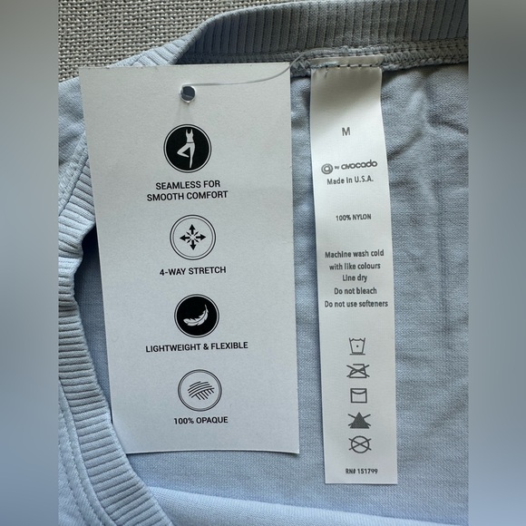 Avocado Seamless Crop Long Sleeve Shirt New - Picture 2 of 3